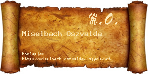 Miselbach Oszvalda névjegykártya